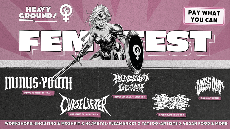 Heavy Grounds Fem Fest Aschaffenburg Minus Youth, Curselifter, Blossom Decay, Speed Bump, Dogs Out Musik Konzert Hardcore Live Frankfurt
